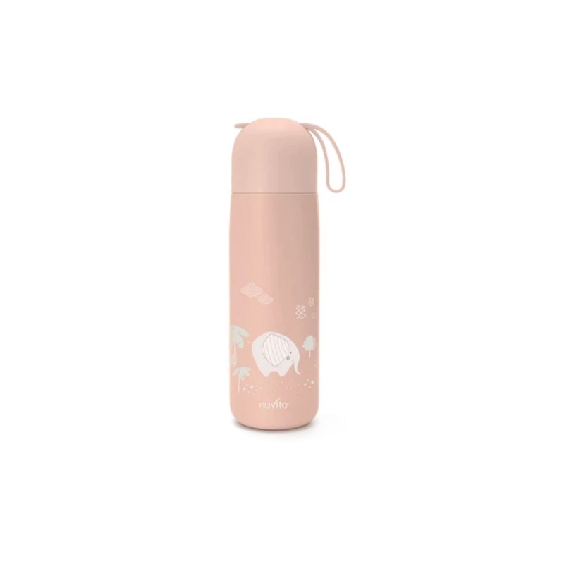 Borraccia termica con manico in silicone 400ml - Rosa